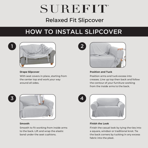 Sure Fit Farmhouse Basketweave Box Cushion Loveseat Slipcover & Reviews